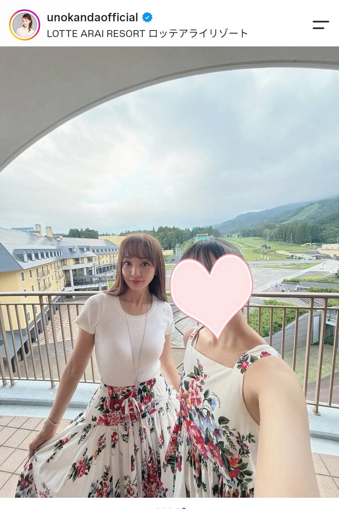 51歳・神田うの、娘との妙高高原2人旅でリンクコーデ披露！流産告白も話題に