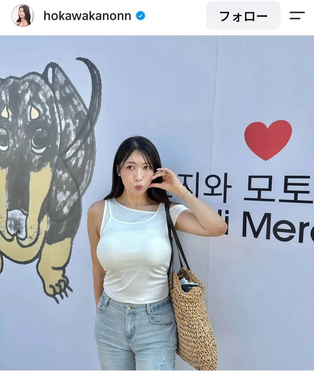 穂川果音、韓国旅行で見せた衝撃タンクトップ姿にファン歓喜「スタイル抜群」