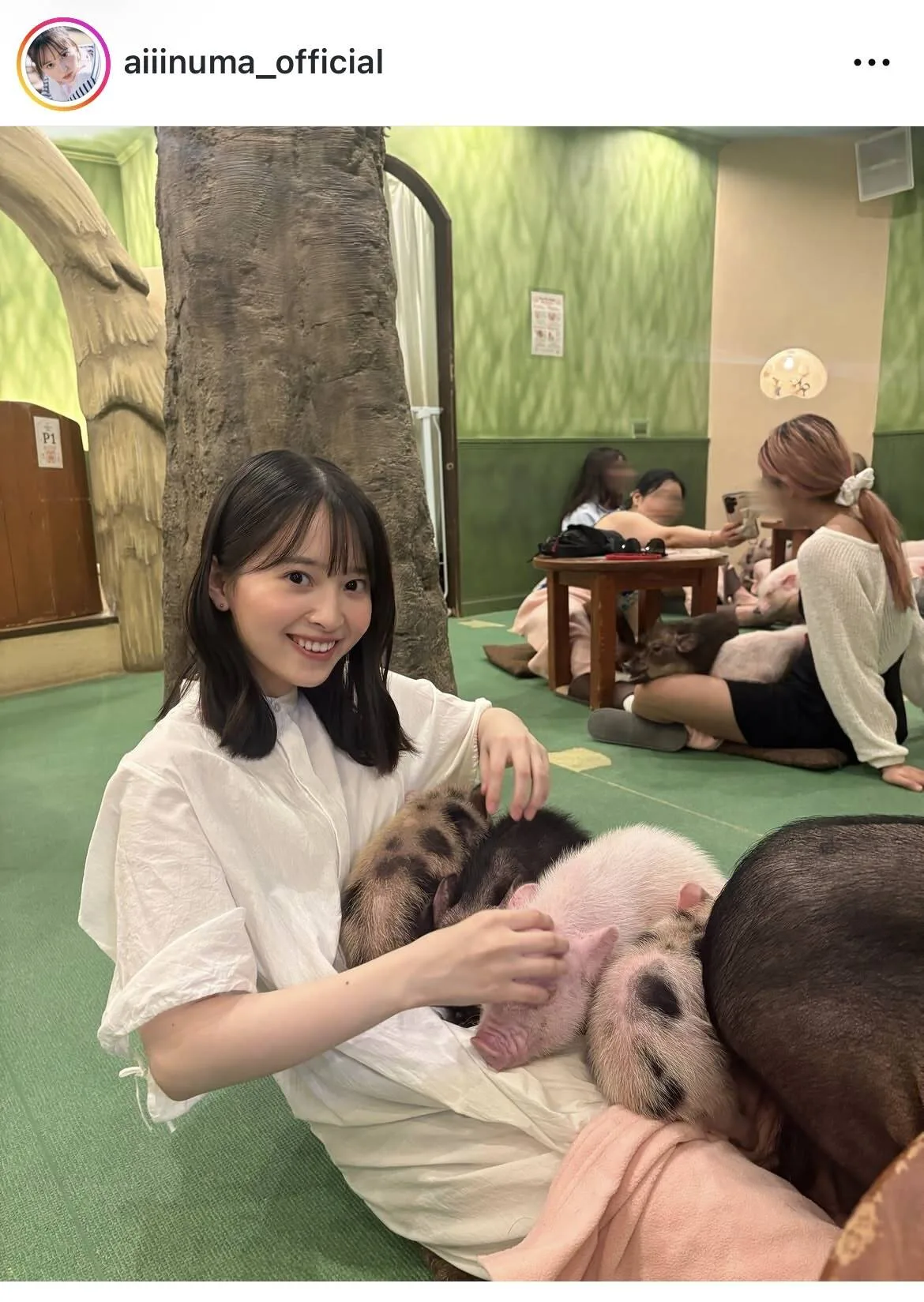 飯沼愛、23歳誕生日に豚カフェでご満悦！「幸せそう」とファン祝福
